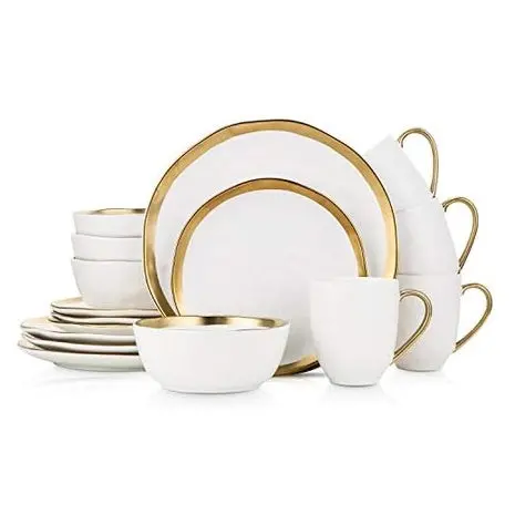 16-Piece Stone Lain Modern Poreclain Dinnerware Set 1