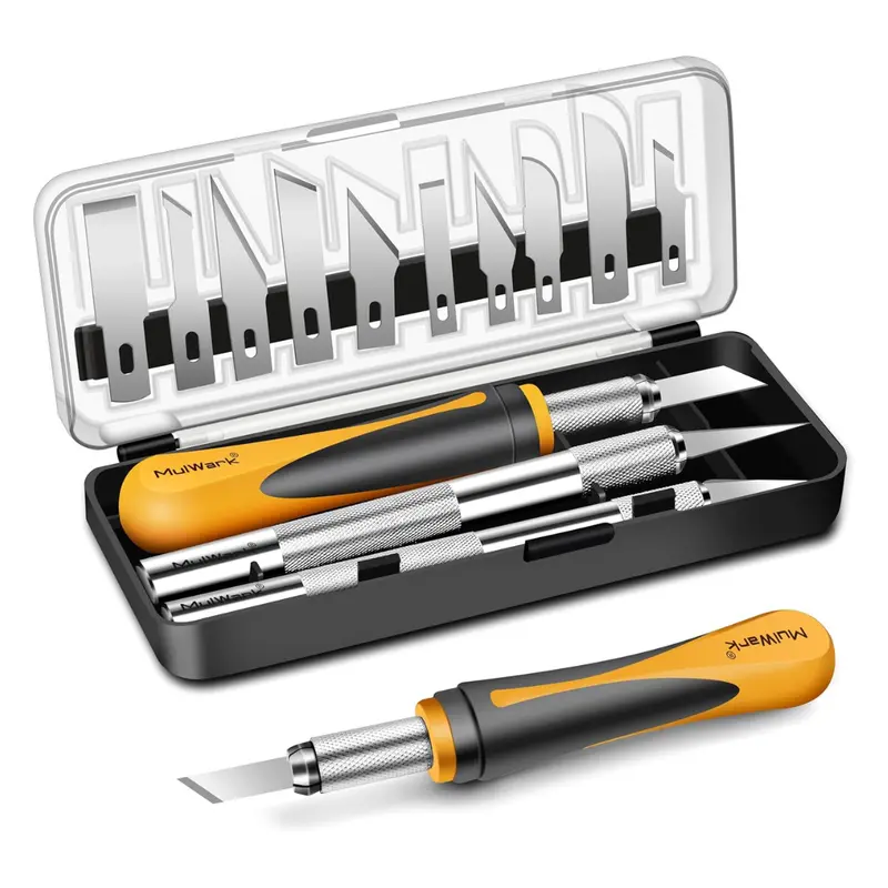 16-Pieces Mulwark Precision Craft Hobby Exacto Knife Set Kit 1