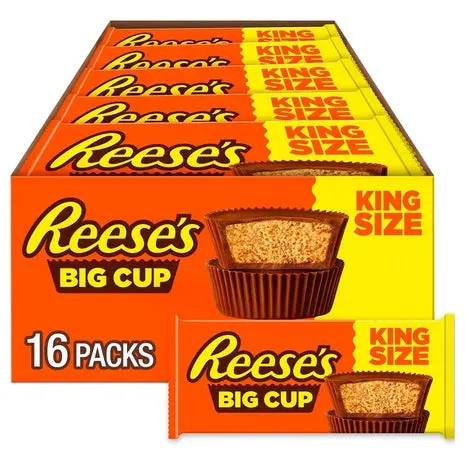 16 Reese's Big Cup King Size Peanut Butter Cups (Ou-D) 1