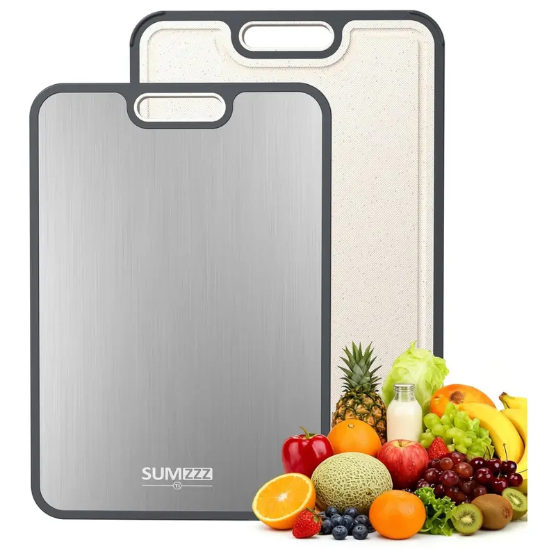 16" X 11" Double Sided Titanium Kitchen Cutting Board 1