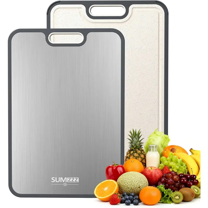 16" X 11" Double Sided Titanium Kitchen Cutting Board 1