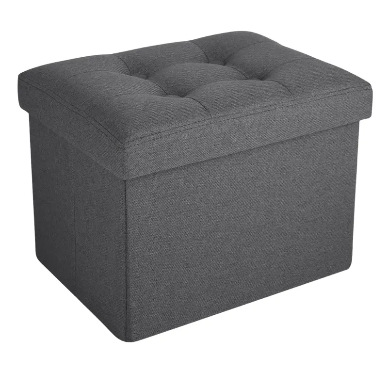 16" X 12" Foldable Storage Ottoman Foot Rest Stool (Various Colors) 1