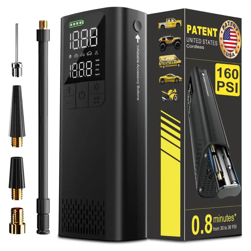 160 Psi Car Tire Inflator Portable Air Compressor 1