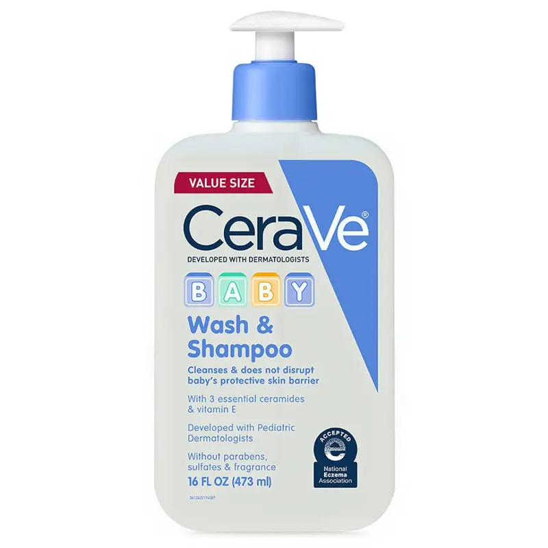 16Oz Cerave Baby Gentle Bath Wash And Shampoo 1