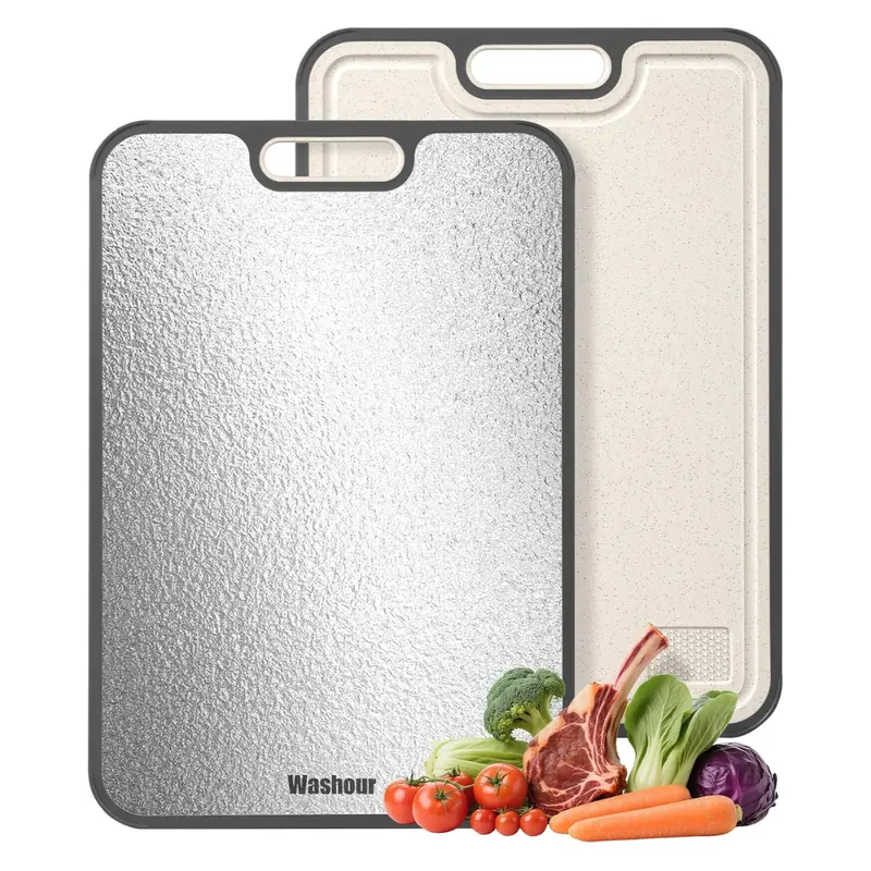 16"X11" Washour Double-Sided Stainless Steel Cutting Board 1