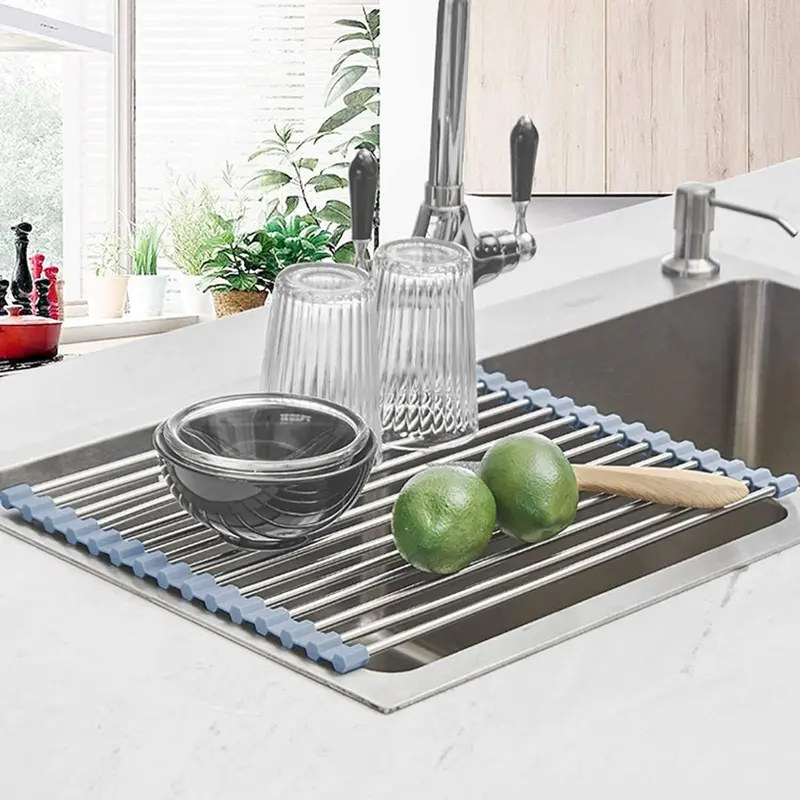 17.5" X 11.8" Roll Up Dish Drying Rack 1