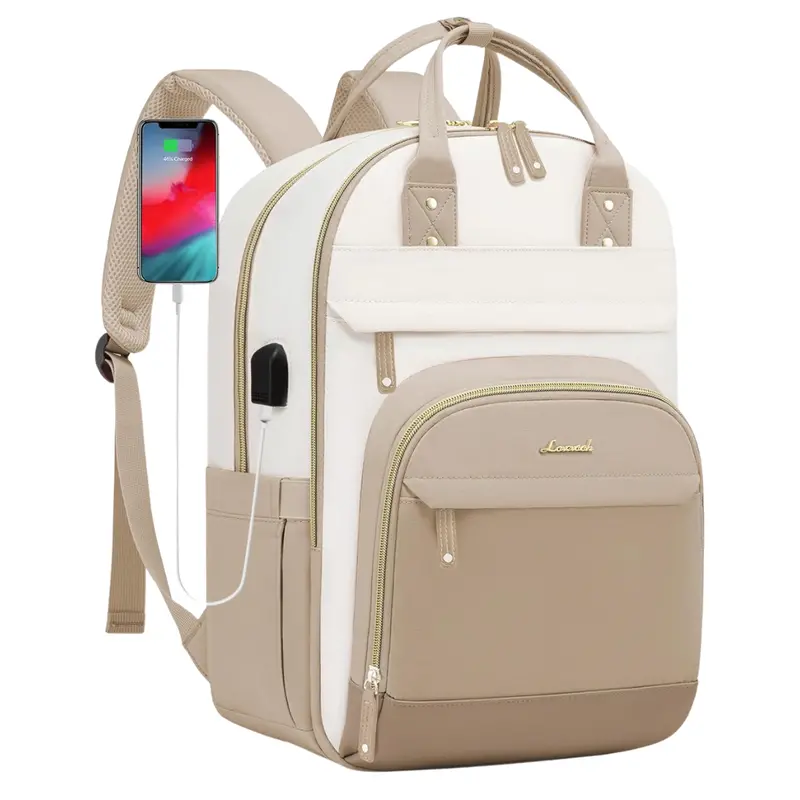 17" Anti-Theft Waterproof Laptop Backpack W/ Usb Port 1