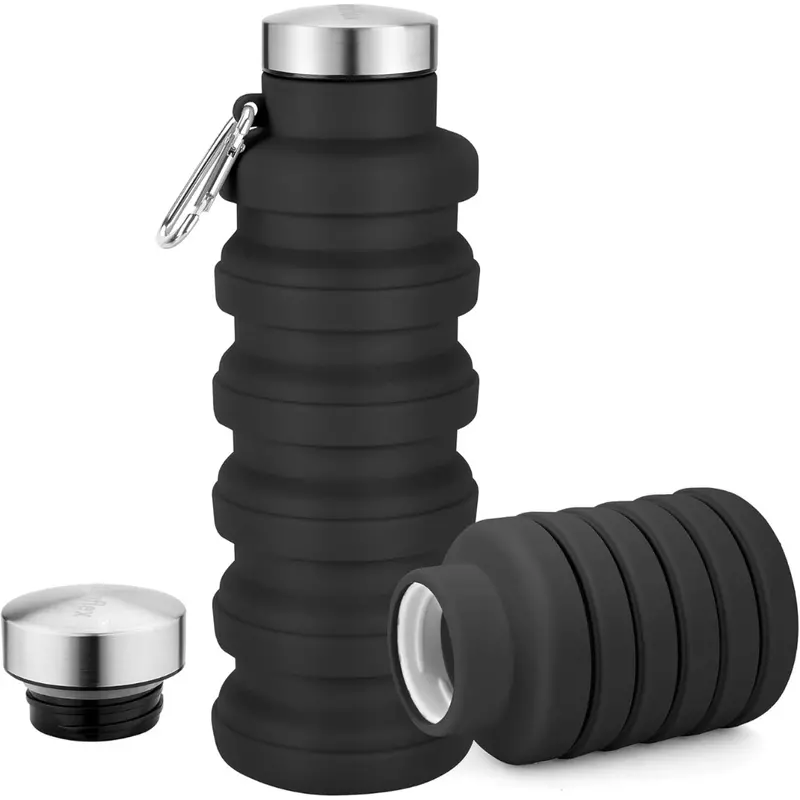 17Oz Portable Leak-Proof Collapsible Water Bottles 1