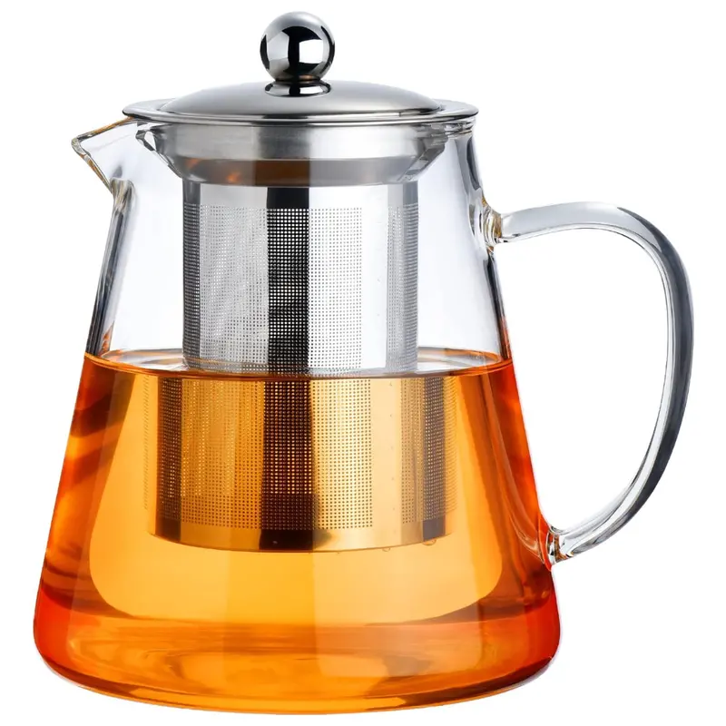 18.6-Oz Paracity Borosilicate Clear Tea Kettle With Infuser 1
