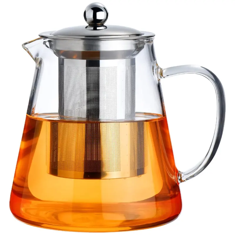 18.6-Oz Paracity Borosilicate Clear Tea Kettle With Infuser 1