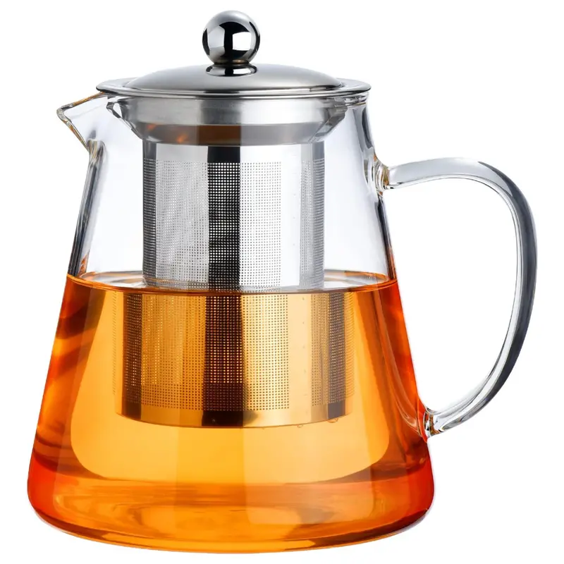 18.6-Oz Paracity Borosilicate Clear Tea Kettle With Infuser 1
