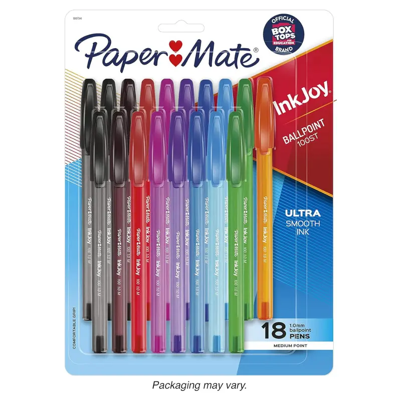 18-Count Paper Mate Inkjoy 100St Ballpoint Pens 1