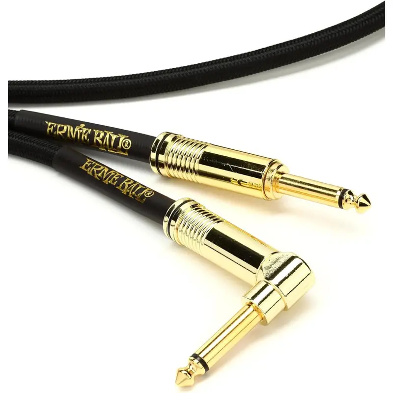 18' Ernie Ball Braided Straight/Angle Instrument Cable 1