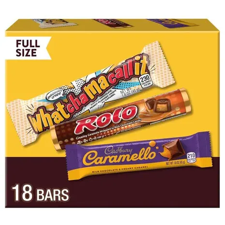 18 Hershey Assorted Full Size Caramel Candy Bars (Ou-D) 1