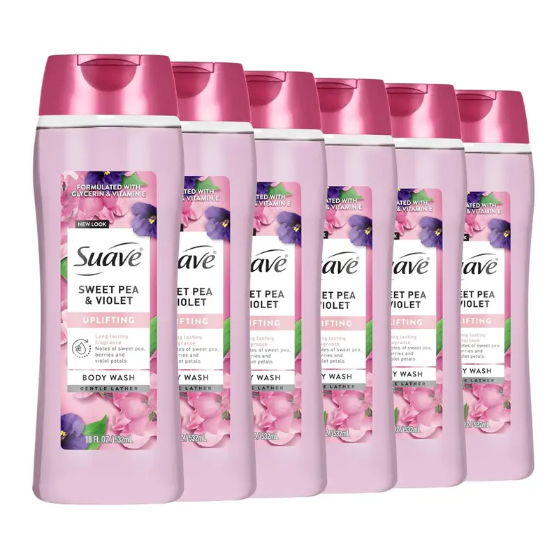 18 Oz 6-Pack Suave Moisturizing Body Wash 1