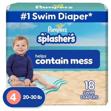 18 Pampers Size 4 Swim Diapers 1