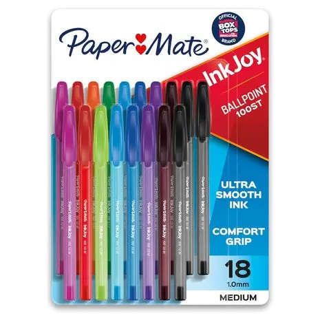 18 Paper Mate Inkjoy 100St Ballpoint Pens 1