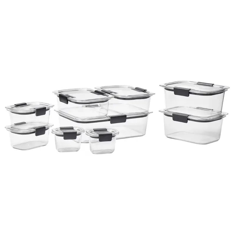 18-Piece Rubbermaid Brilliance Clear Tritan Leak-Proof Food Storage Container Set 1