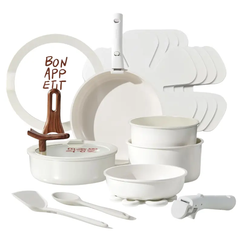 18-Pieces Ceramic Non Stick Pots And Pans Cookware Set 1