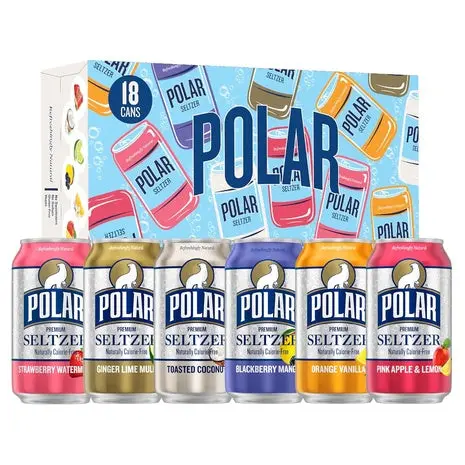 18 Polar Seltzer Water Variety Pack Cans 1