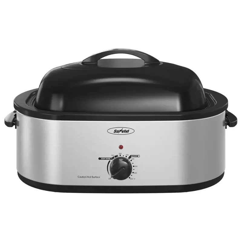 18Qt Electric Large Roaster Oven With Viewing Lid 1