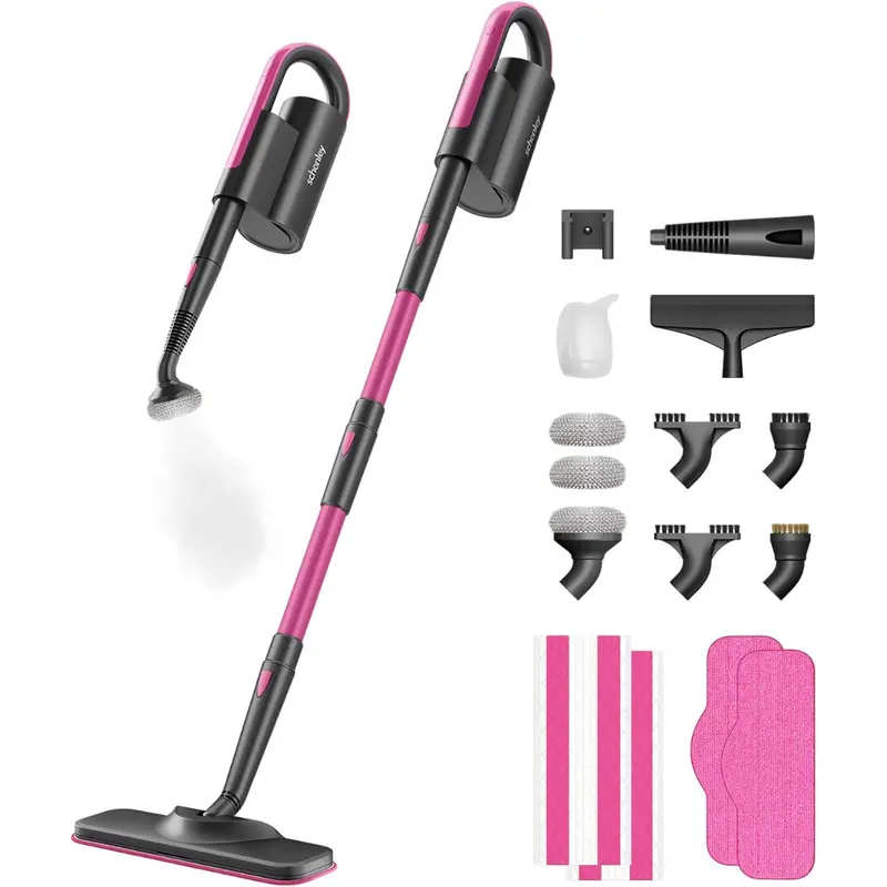 19-In-1 Steam Mop Dual-Rod Design W/ Detachable Handheld Steamer 1