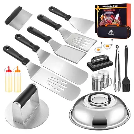 19 Piece Blackstone Griddle Accessories Set With Burger Press 1