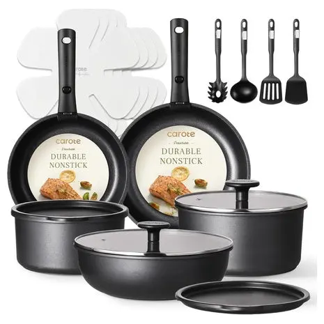 19-Piece Carote Pots And Pans Set Non Stick Cookware Set 1