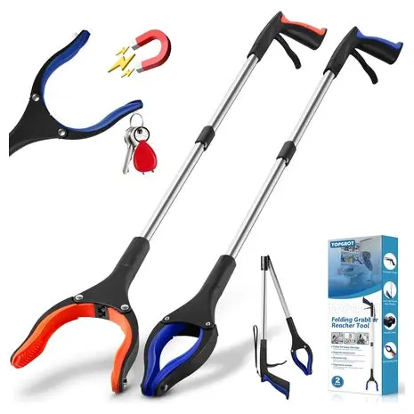 2 34” Foldable Reacher Grabber Tools 1