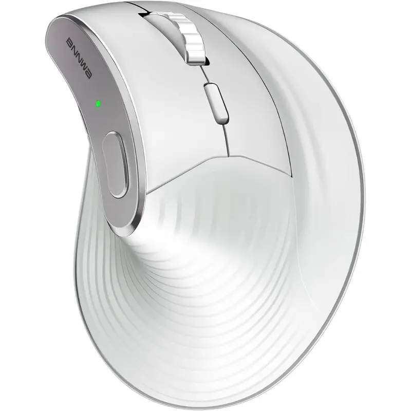 2.4G Multi-Device Wireless Vertical Ergonomic Mouse (White/Black) 1