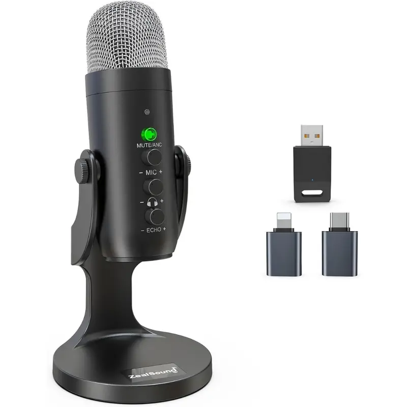 2.4Ghz Usb K66 Wireless Microphone W/ Mute, Echo & Gain Control 1