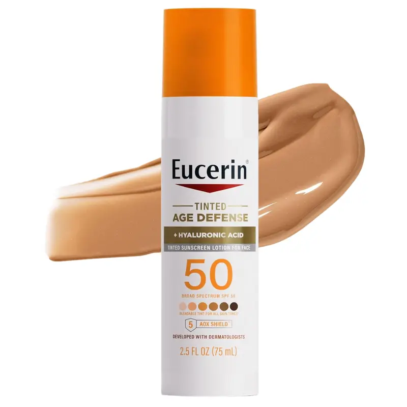 2.5-Oz Eucerin Sun Tinted Age Defense Face Spf 50 Sunscreen Lotion 1