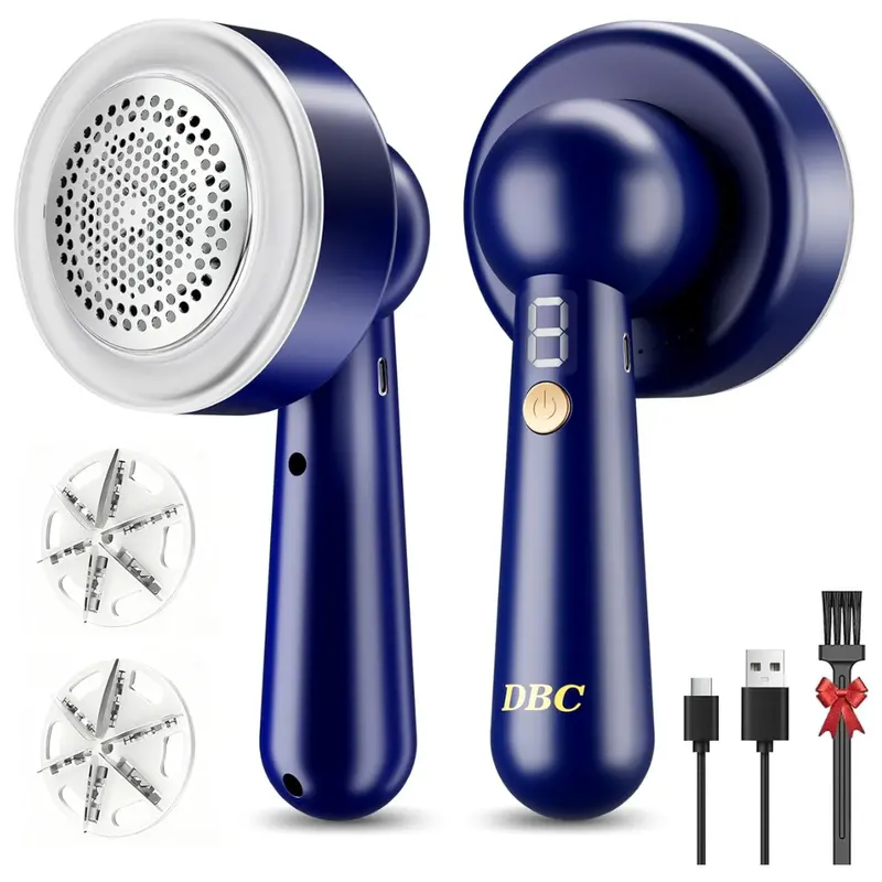 2.7" Dbc Rechargeable Fabric Shaver & Lint Remover (Blue) 1