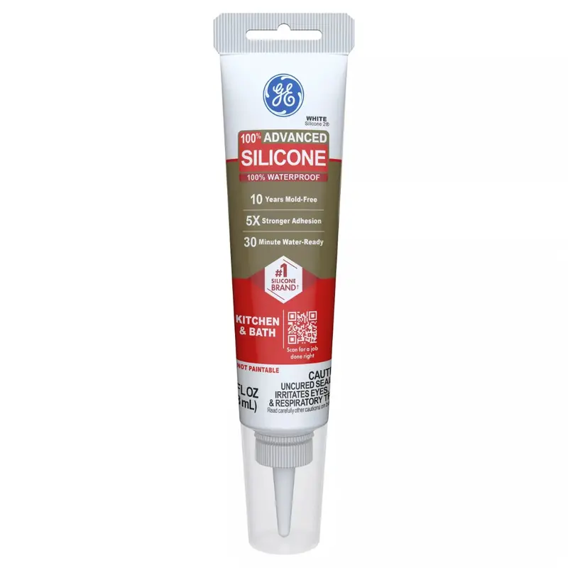 2.8-Oz Ge Advanced Silicone Waterproof Caulk (White) 1