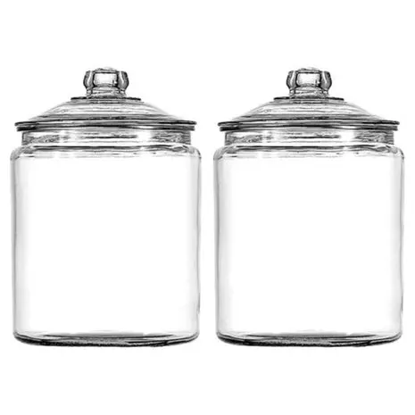 2 Anchor Hocking 1-Gallon Glass Jars With Lids 1
