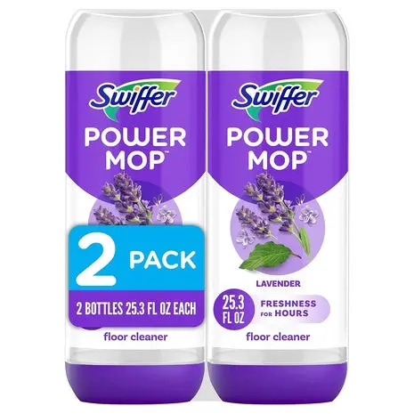 2 Bottles Swiffer Powermop Lavender Floor Cleaning Solution 1