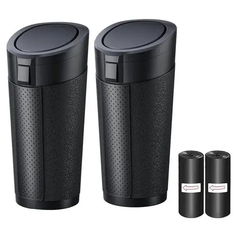 2 Car Trash Cans With Lids 1