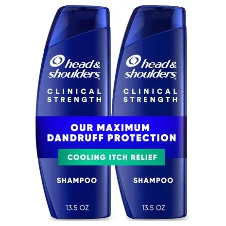 2 Clinical Strength Cooling Itch Relief Anti-Dandruff Shampoo Bottles (13.5Oz) 1