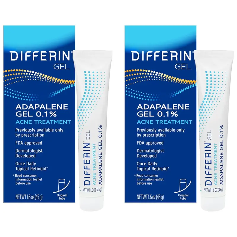 2-Count 0.5-Oz Differin Adapalene Gel 0.1% Acne Treatment Gel 1