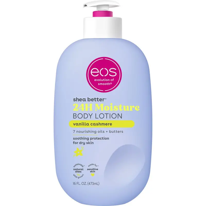 2-Count 16-Oz Eos Shea Better 24-Hour Moisture Body Lotion (Vanilla Cashmere) 1