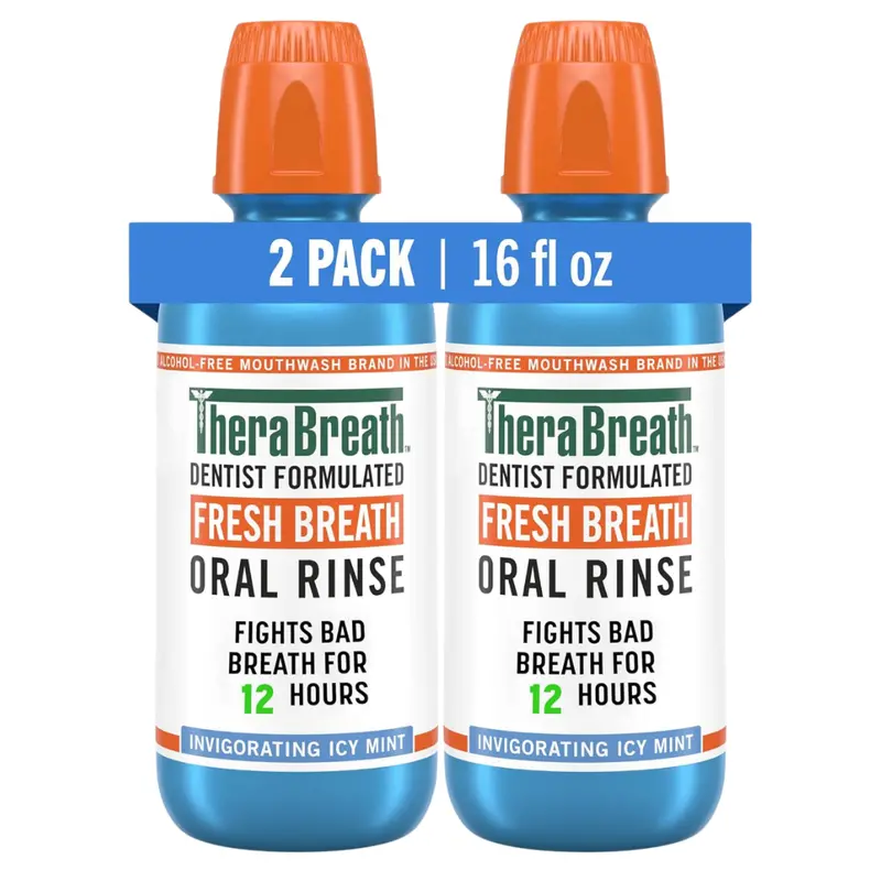 2-Count 16Oz Therabreath Fresh Breath Mouthwash 1