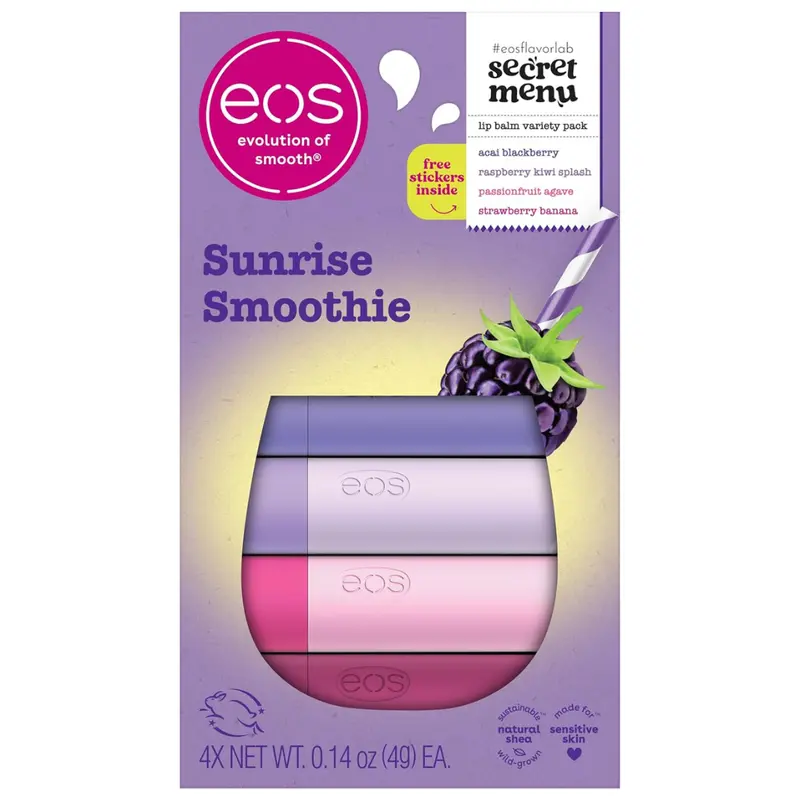 2-Count (4Pk X 2Ct) 0.14-Oz Eos Flavor Lab Secret Menu Lip Balm Gift Set 1