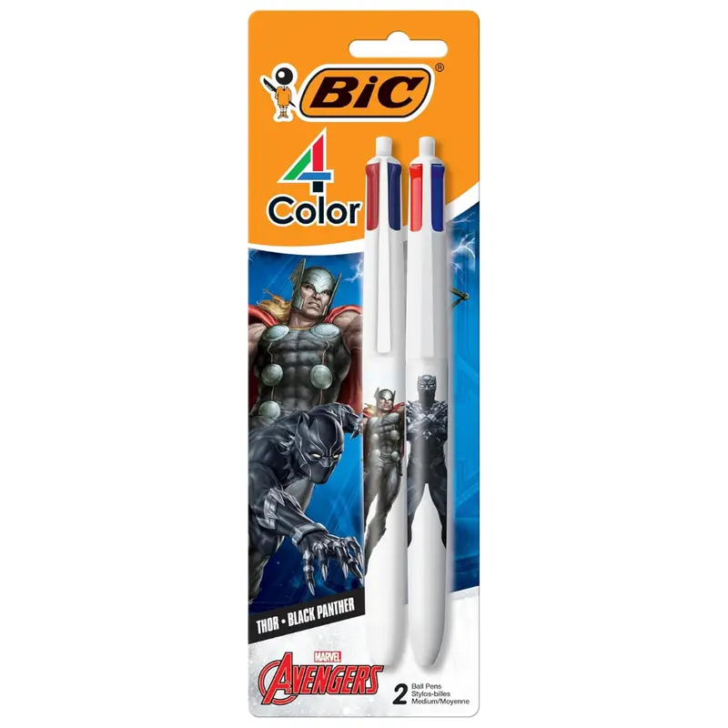 2-Count Bic Marvel Avengers Multicolor Retractable Ballpoint Pen 1