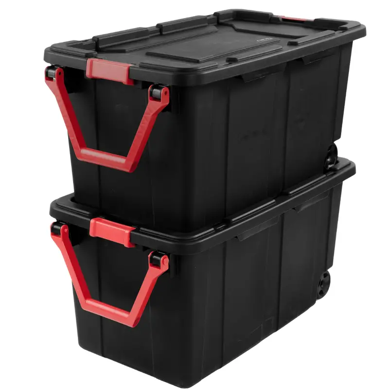 2-Count Sterilite 40 Gallon Wheeled Industrial Rugged Plastic Storage Bin 1