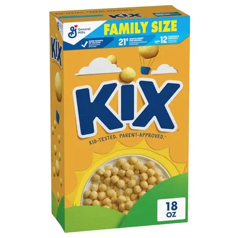 2 Family Size Boxes Of Kix Whole Grain Cereal 1