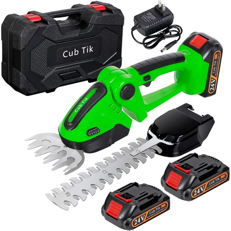2-In-1 Electric Cordless Hedge Trimmer With 21V Battery & Charger 1
