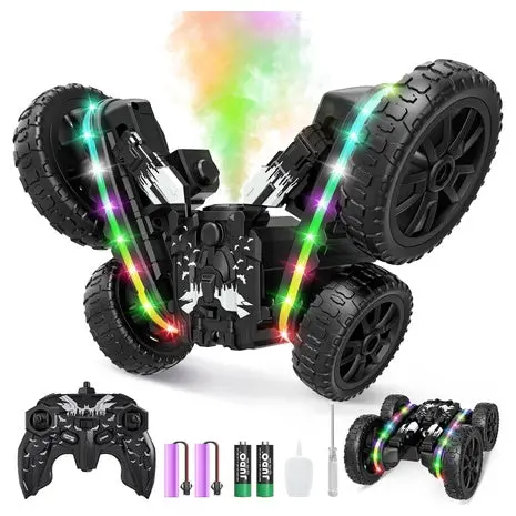 2-In-1 Remote Control Stunt Car With Spray & Led Lights 1