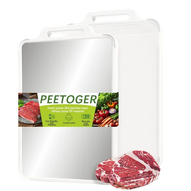 2-In-1 Stainless Steel Double Sided Cutting Boards 1