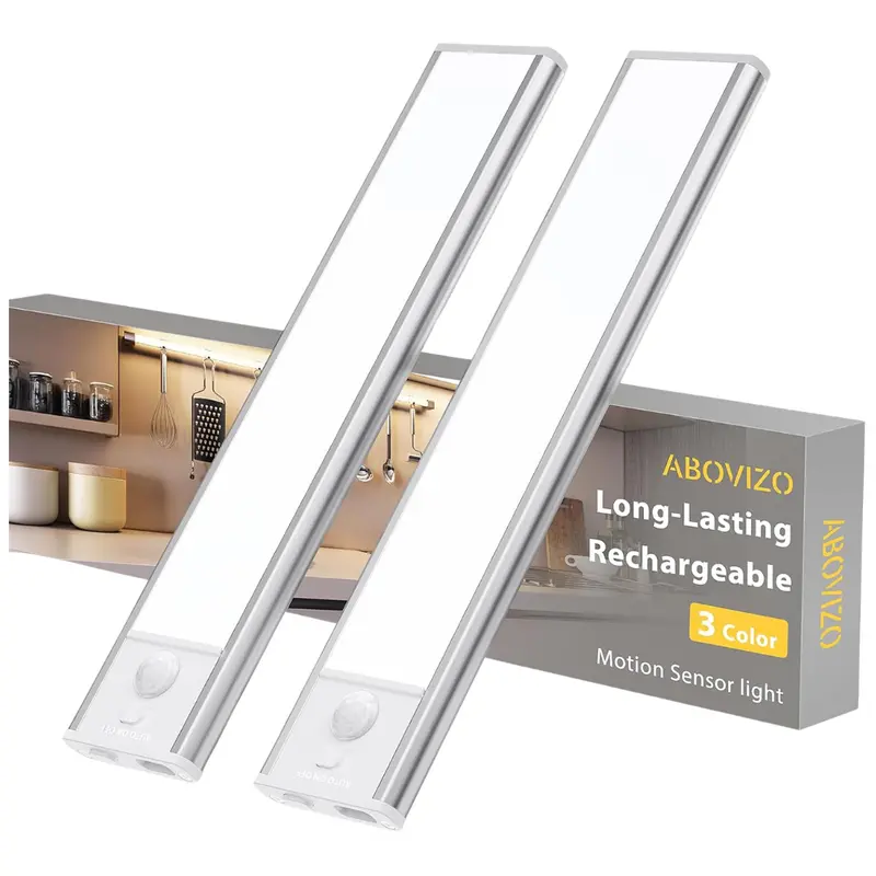 2-Pack 10" Battery Operated Motion Sensor Led Under Cabinet Lighting 1