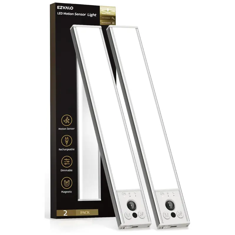 2-Pack 10" Led Motion Sensor Under Cabinet Lighting 1